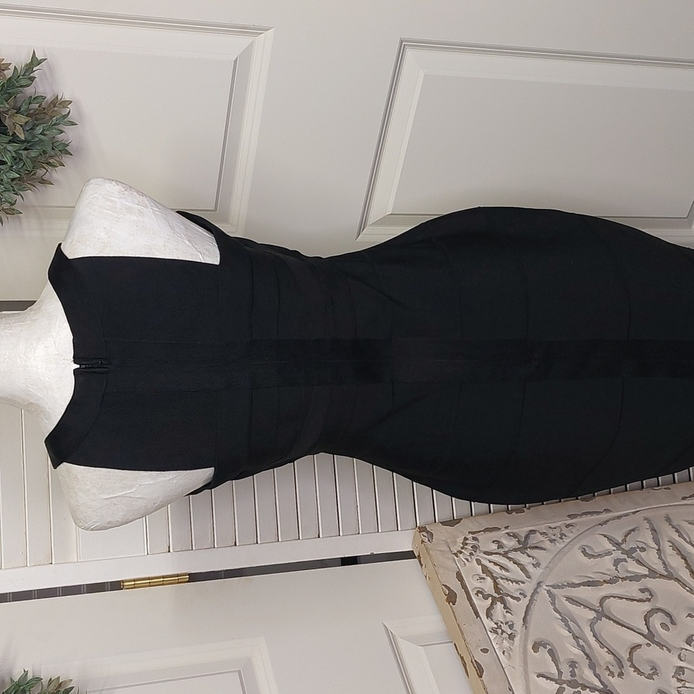 Alex & Eve Black Bodycon Bandage Dress Size 10 - Picture 8 of 10